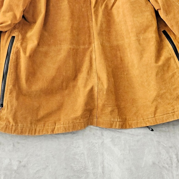 Vintage Orange M. Julian Suede Utility Zip Up Jacket Size XL Wilsons - Picture 14 of 14
